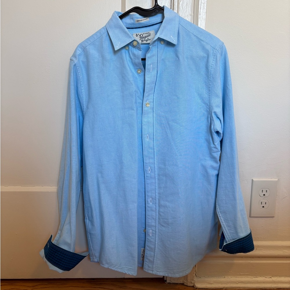Original Penguin Light Blue Casual Button Down Shirt